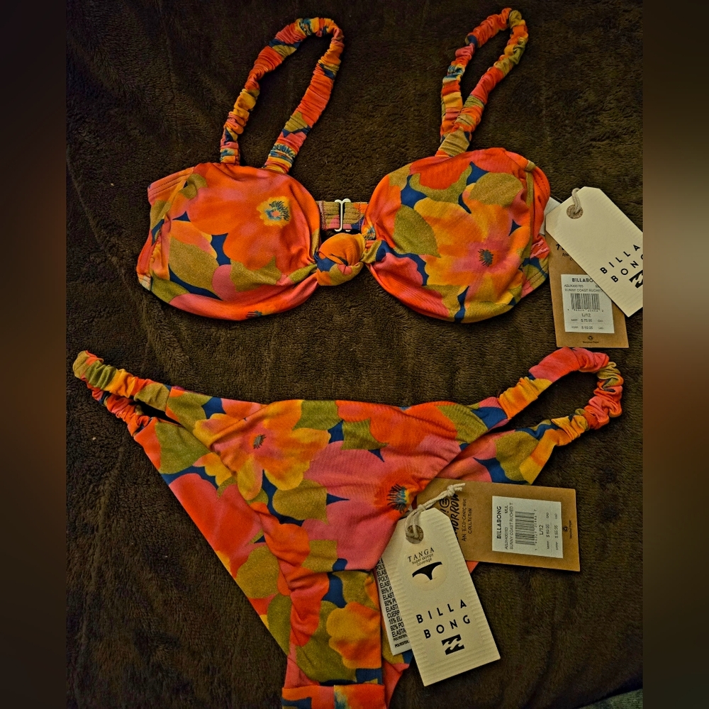 Billabong Tropical Floral Bikini Size L